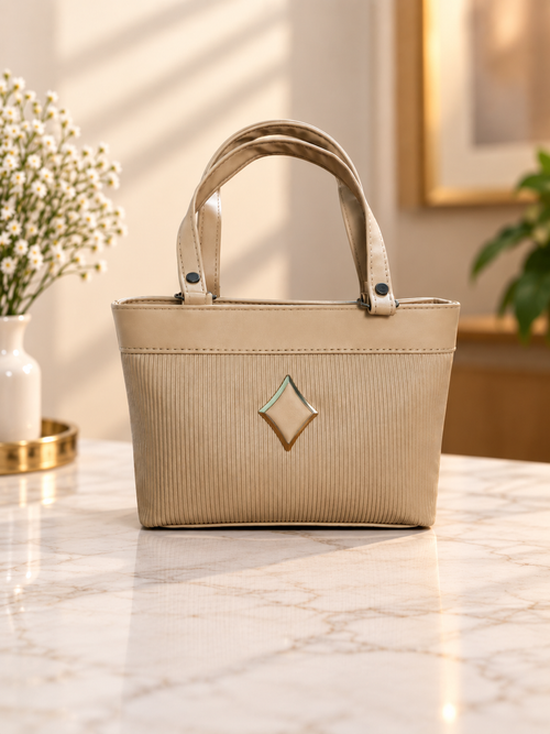 AESTHETIC Women’s Shoulder Handbag | Elegant PU Leather Tote with Chain Strap | Stylish Daily Use Purse for Office, College & Casual Outings-T-01