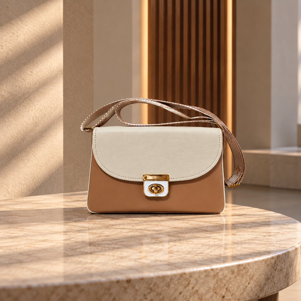Reshiva Aesthetic Women’s Shoulder Handbag, Elegant PU Leather Tote with Chain Strap, Stylish Daily Use Purse for Office, College & Casual Outings – T-02