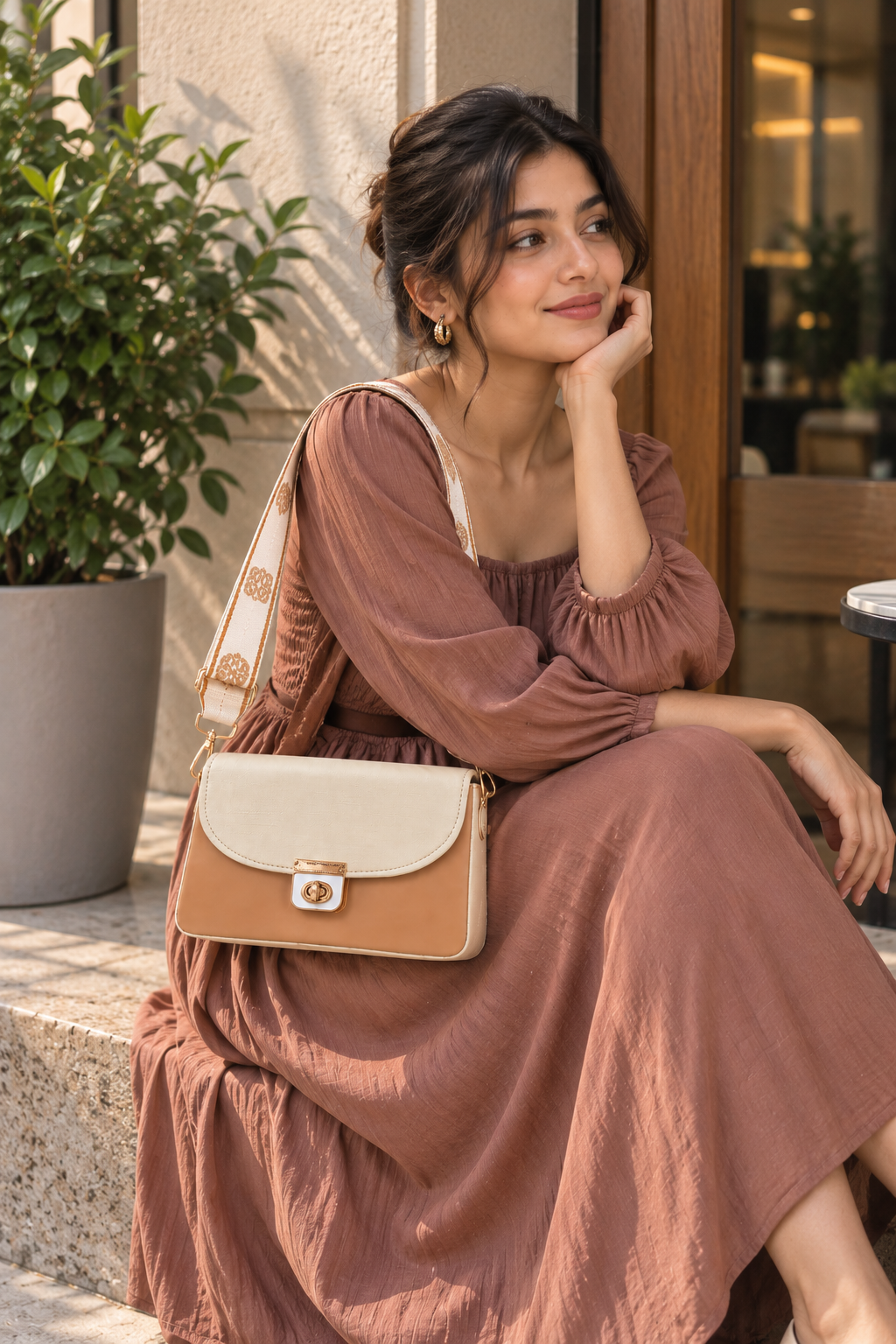 Reshiva Aesthetic Women’s Shoulder Handbag, Elegant PU Leather Tote with Chain Strap, Stylish Daily Use Purse for Office, College & Casual Outings – T-02