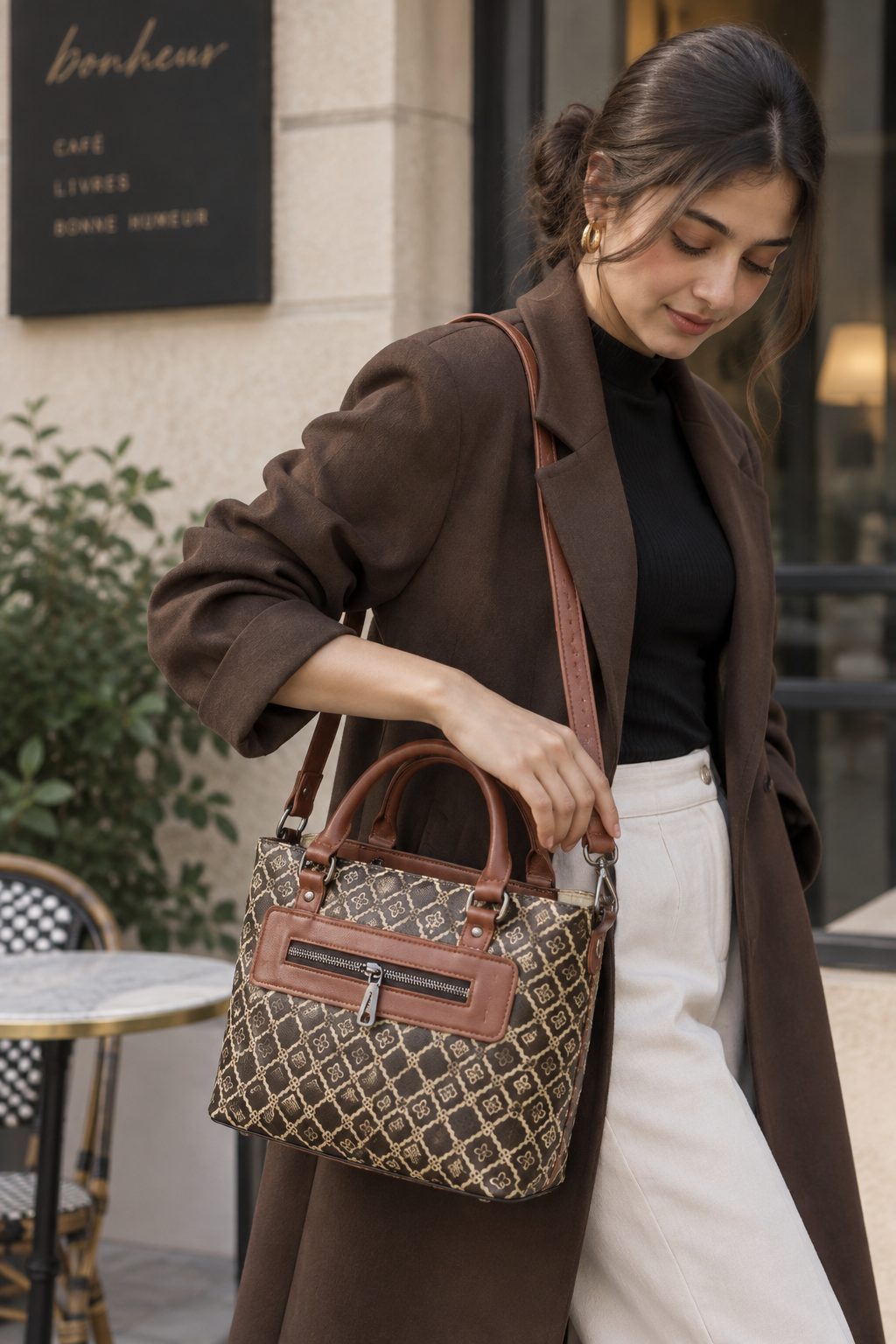 Reshiva Tote Bag for Women, Fully Embossed Handbag & Shoulder Bag, Stylish Casual Tote Purse for Office, Shopping & Daily Use