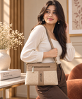Women's PU Leather Crossbody Sling Bag Compact Shoulder Handbag with Adjustable Strap Stylish Purse for Shopping Travel Office College Casual Outings and Daily Use