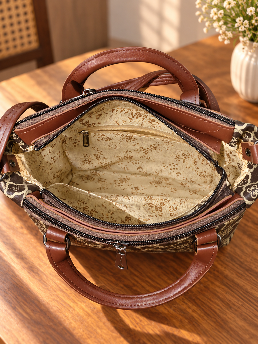 Reshiva Tote Bag for Women, Fully Embossed Handbag & Shoulder Bag, Stylish Casual Tote Purse for Office, Shopping & Daily Use