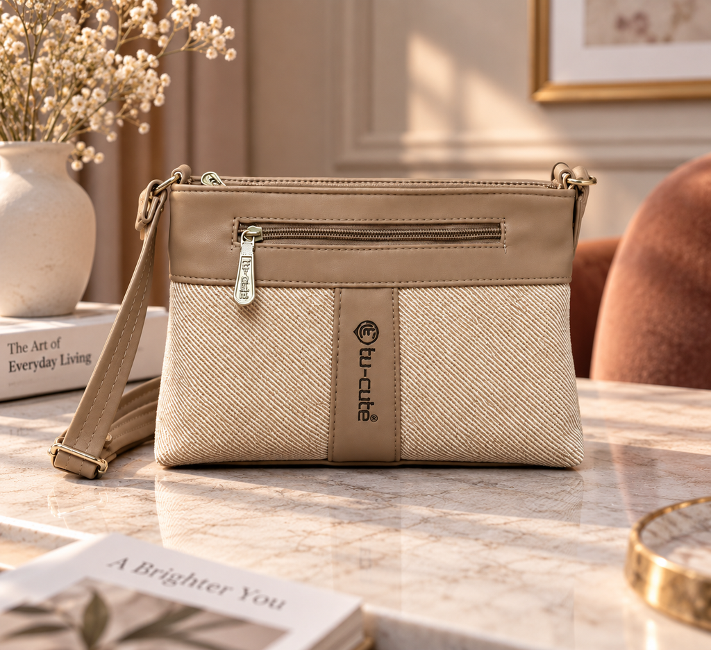 Women's PU Leather Crossbody Sling Bag Compact Shoulder Handbag with Adjustable Strap Stylish Purse for Shopping Travel Office College Casual Outings and Daily Use