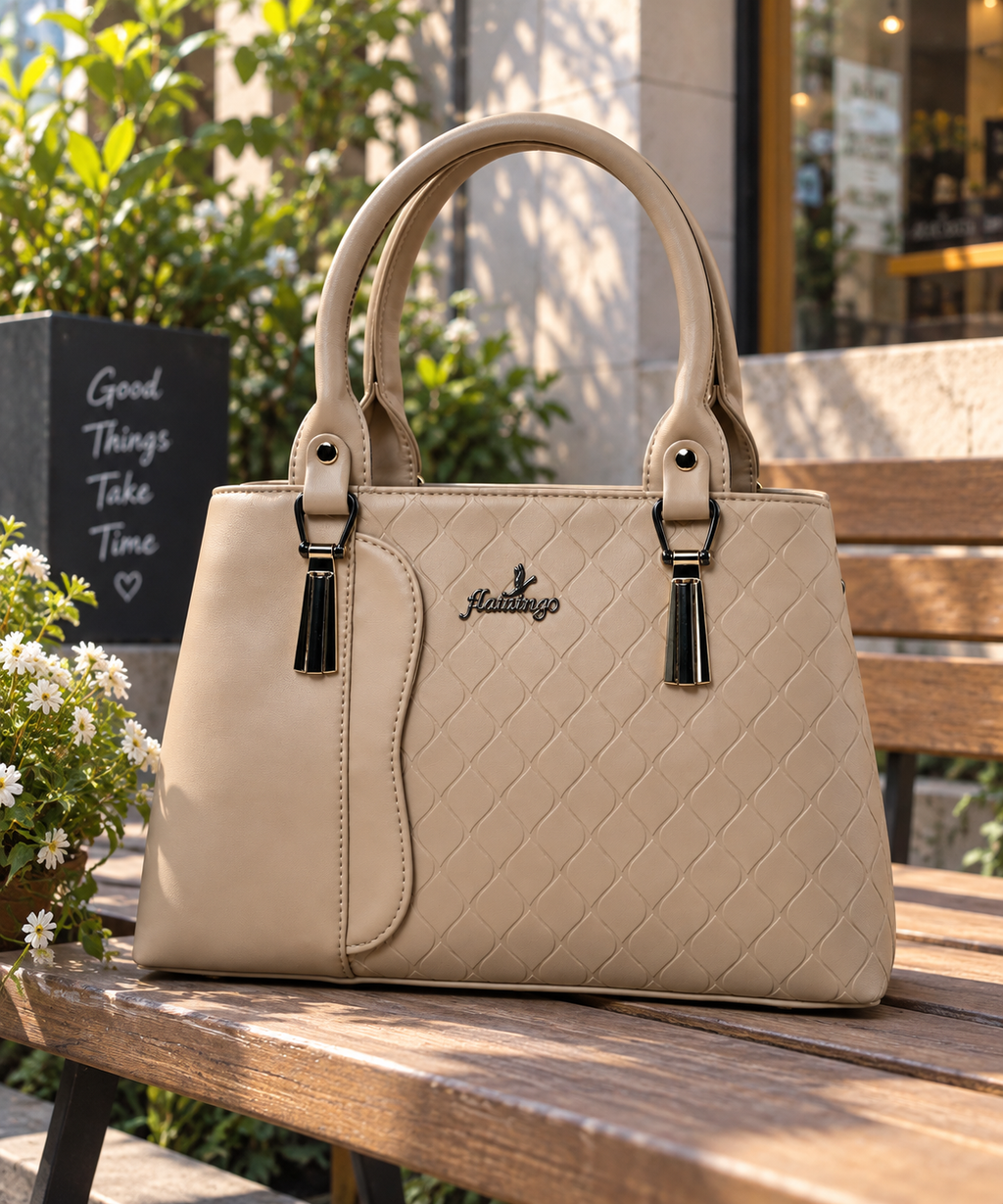 Women's PU Leather Handbag for Women | Tote Shoulder Bag with Detachable Sling Strap | Office, College, Shopping & Daily Use | Multiple Compartments | Small Handbag