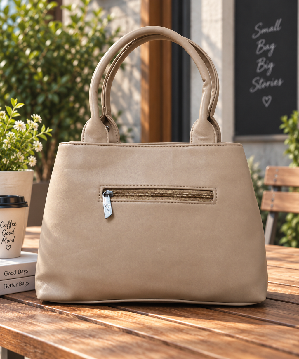 Women's PU Leather Handbag for Women | Tote Shoulder Bag with Detachable Sling Strap | Office, College, Shopping & Daily Use | Multiple Compartments | Small Handbag
