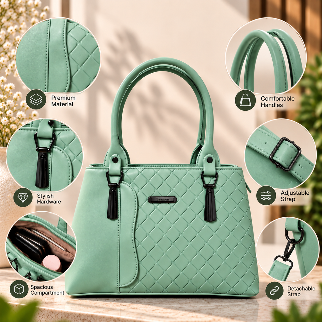Women Tote Handbag Premium PU Leather Shoulder Bag Large Capacity Stylish Carry Bag for Office College Shopping Travel Daily